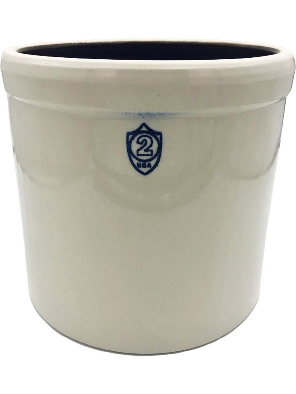 Vintage 2 Gallon Stoneware Crock - Perfect for Kitchen Storage & Decor